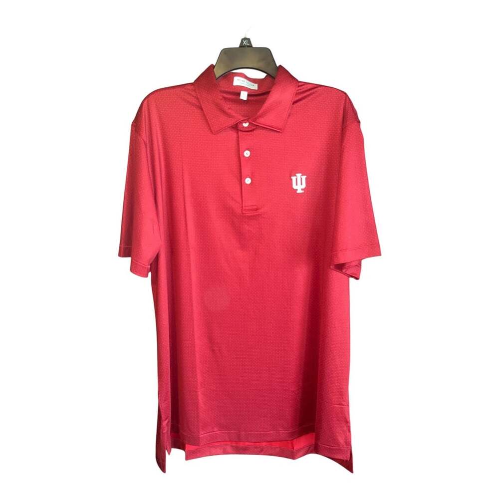 Peter Millar Summer Comfort Indiana Hoosiers Red Performance Polo Shirt